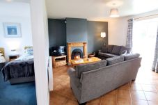 Living Room and Open Fire at Dingle Harbour Cottages