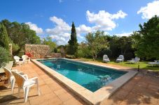 The villa has of a large pool