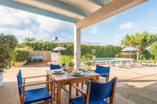 Terrace of the holiday home Sa Canova in Menorca