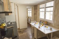 Kitchen with a dining table