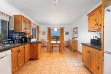 Kitchen area at Cleggan Stone Cottage in Cleggan, County Galway, Connemara