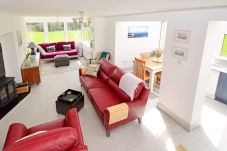 Aerial view of living room area at Clifden Glen Holiday Village No.57 in Clifden, Co. Galway