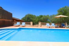 Grande piscine, jardin, terrasse, Finca